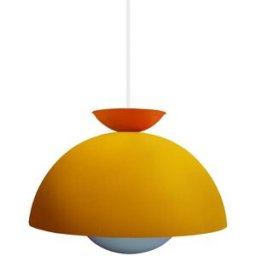 Tosel Lámpara de suspensión metal multicolor pantalla amarillo