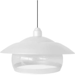 Tosel Lámpara de suspensión vidrio blanco D30 cm