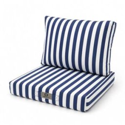 Deco Arts Cojines jardín 50x60 rayas azul marino - premium 270g
