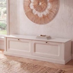 Maisons du Monde Mueble TV de 2 puertas en MDF blanco 160 cm