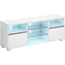 VASAGLE Mueble de tv para 70 pulgadas de color blanco