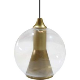 Tosel Lámpara de suspensión vidrio oro D20 cm