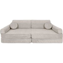 MeowBaby Sofá infantil 8 módulos 160 cm pana fina, gris
