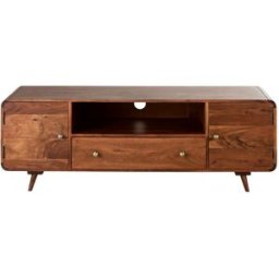 Maisons du Monde Mueble TV de 2 puertas y 1 cajón en acacia maciza 140 cm
