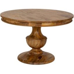 Wanderlust deco Mesa de comedor de madera marrón 120x120x76 alt. Cm