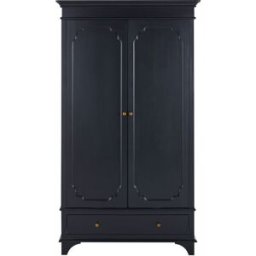 Maisons du Monde Armario negro carbón de 2 puertas y 1 cajón