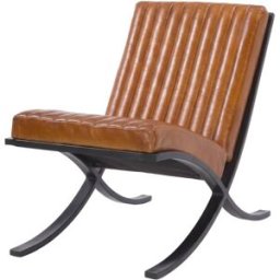 Maison Pavane Sillón de cuero de búfalo marrón