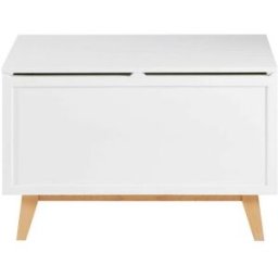 Maisons du Monde Baúl de juguetes infantil de pino y MDF blanco