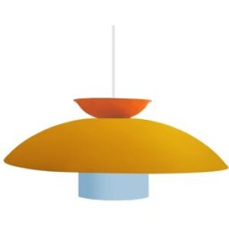 Tosel Lámpara de suspensión metal multicolor pantalla amarillo