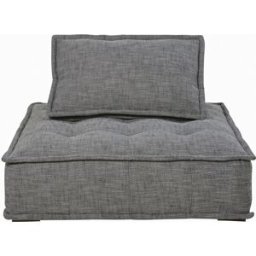 Maisons du Monde Módulo para sofá de tela reciclada gris carbón