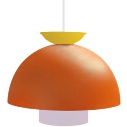 Tosel Lámpara de suspensión metal multicolor pantalla naranja