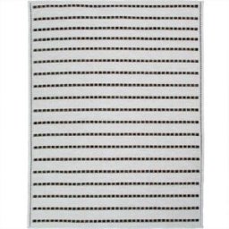 The Deco Factory Alfombra efecto yute rayas blanco negro 160x230