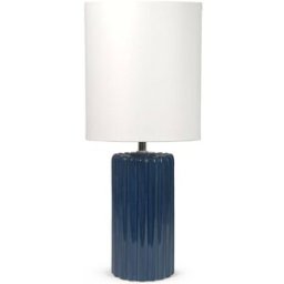 Maison Pavane Lámpara de mesa de cerámica azul