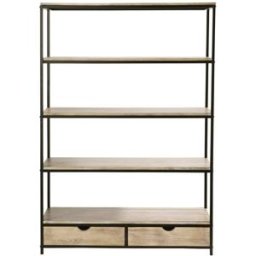 Maisons du Monde Estantería industrial de abeto macizo y acero 130 cm