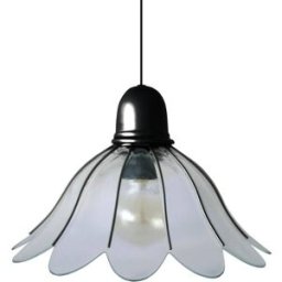 Tosel Lámpara de suspensión vidrio negro D21 cm