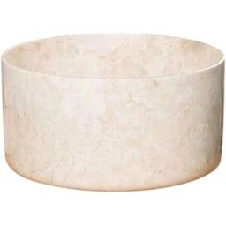 Wanda Collection Lavabo encimera de mármol cuarto de baño 30 cm crema