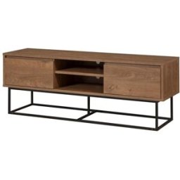 Calicosy Mueble tv 2 nichos y 2 cajones decoración nogal l140 cm