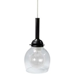 Tosel Lámpara de suspensión vidrio negro D15 cm