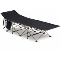 ComfortXL Cama plegable camping 150 kg con bolsa transporte negra