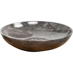 Wanda Collection Lavabo encimera redondo de mármol 35 cm negro
