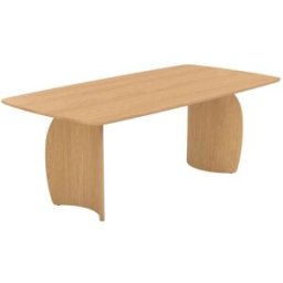 Maison Pavane Mesa rectangular 6 plazas, madera contrachapada y chapa, 200 cm