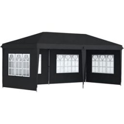 ComfortXL Pabellón plegable 3x6 m impermeable con 4 paredes negro