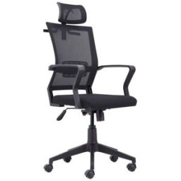 duehome Silla de oficina con respaldo transpirable 117-127x64 cm negro