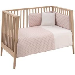 Cambrass Juego 2 piezas funda nórdica cuna 60 100x140x3 cm blush