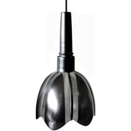 Tosel Lampara de suspension vidrio negro D18 cm