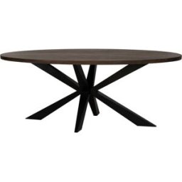Wanderlust deco Mesa de comedor ovalada con pata araña suiza 200x100x76