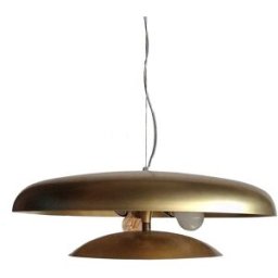 Tosel Lámpara de suspensión metal oro D64 cm