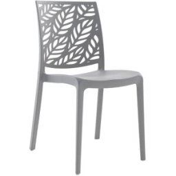 Fuori Conjunto de 4 sillas de resina para interior o exterior gris oscuro
