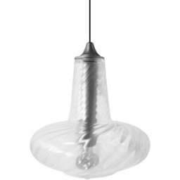 Tosel Lámpara de suspensión vidrio cromo D30 cm