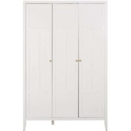 Maisons du Monde Armario infantil de 3 puertas blanco mate con perchero