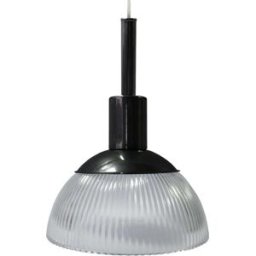 Tosel Lámpara de suspensión vidrio negro D20 cm