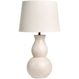 Beliani Lámpara de mesa cerámica beige claro
