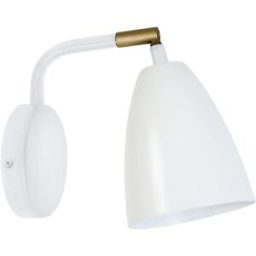 Tosel Aplique de pared articulado metal blanco Pantalla blanco