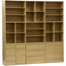 sweeek Kit de estantería modular, 9 secciones, roble