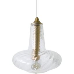 Tosel Lámpara de suspensión vidrio bronce D30 cm