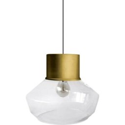 Tosel Lámpara de suspensión vidrio oro D30 cm