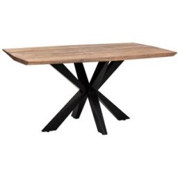 Wanderlust deco Mesa de comedor de madera de acacia acabado color oxido 160x90x76