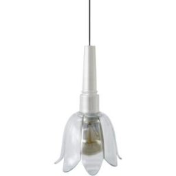 Tosel Lámpara de Suspensión vidrio blanco D16 cm