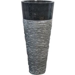 Wanda Collection Lavabo de pie cónico de piedra negro