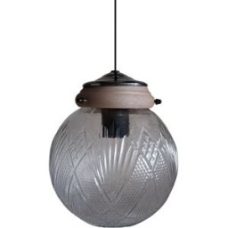 Tosel Lámpara de suspensión vidrio natural transparente D18 cm