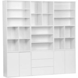 sweeek Kit de estantería modular, 9 secciones, blanco