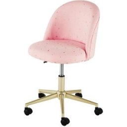 Maisons du Monde Silla de escritorio infantil regulable estampada rosa