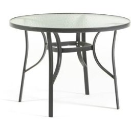 Fuori Mesa redonda de exterior Ø100 cm con tablero de vidrio