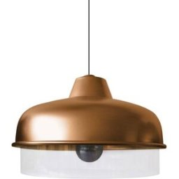 Tosel Lámpara de suspensión vidrio cobre D30 cm