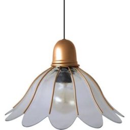 Tosel Lámpara de suspensión vidrio cobre D21 cm