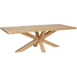 Wanderlust deco Mesa de comedor de madera de acacia, color natural 240x100x77h cm